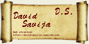 David Šavija vizit kartica